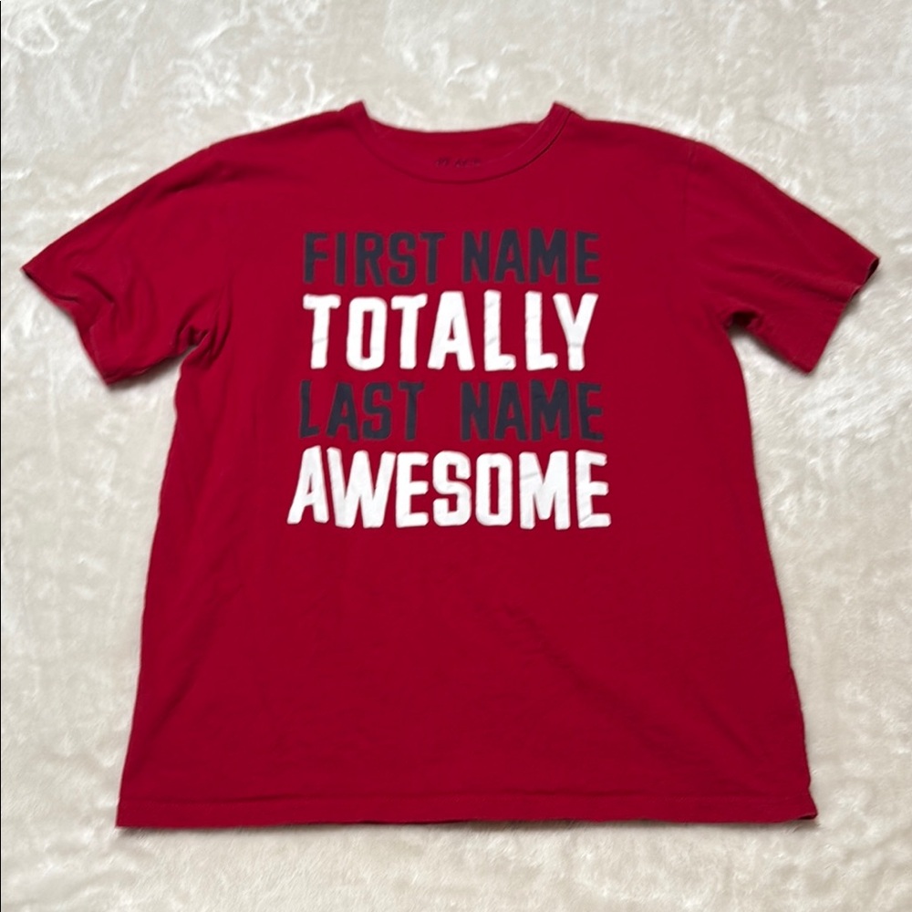 The Children's Place Red Short Sleeve Tee Totally Awesome